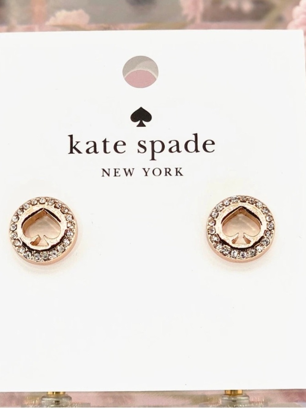 Spot the Spade Pave Halo Spade Studs - Picture 2 of 4